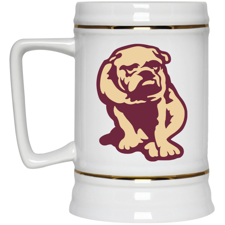 Canton Bulldogs Beer Stein 22 oz. White Ceramic NFL Football Team Drinkware