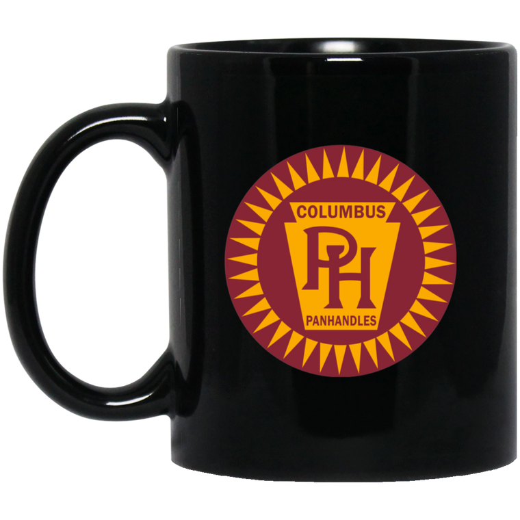 Columbus Panhandles Mug 11 oz. Black Glossy Ceramic NFL Football Team Drinkware