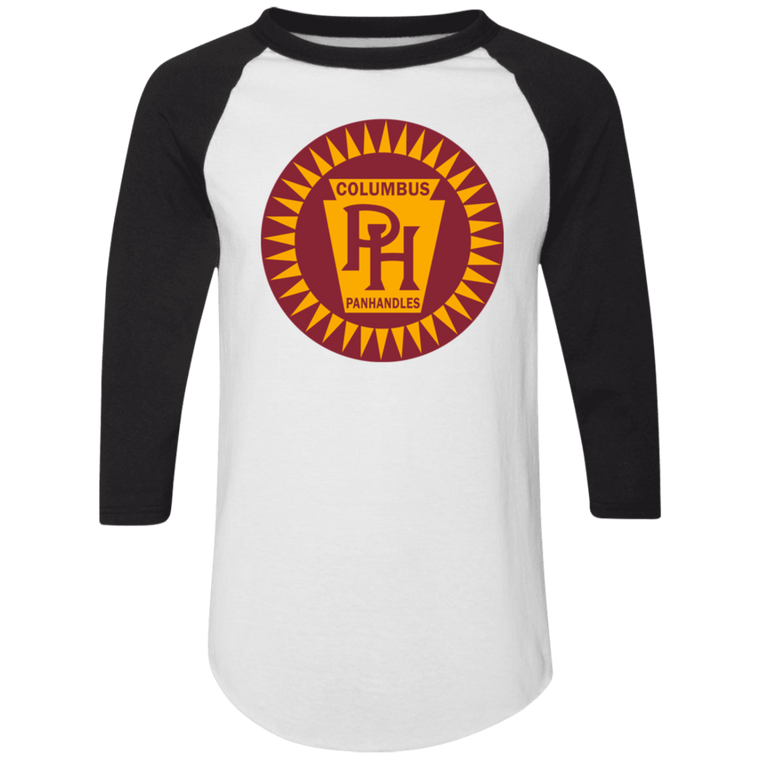Columbus Panhandles Raglan Shirt Colorblock NFL Football Team color White/Black Columbus Panhandles Raglan Shirt Colorblock NFL Football Team color White/Black