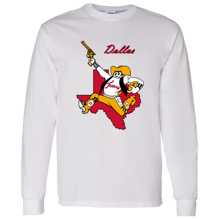 Dallas Texans Long Sleeve Shirt Classic NFL Football Team Fan Apparel color White