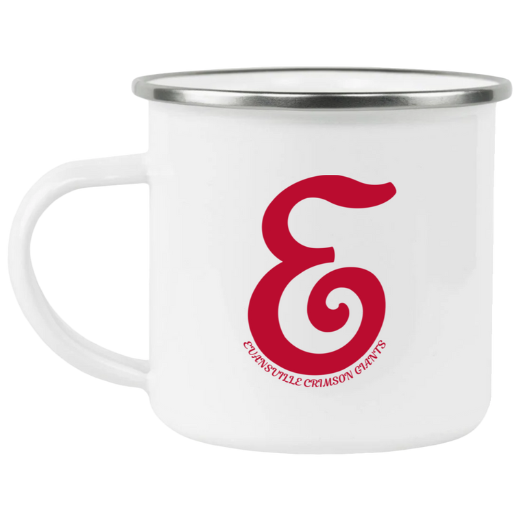Evansville Crimson Giants Camping Mug 12 oz. Enamel NFL Football Team Drinkware color White