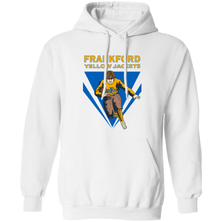 Frankford Yellow Jackets Hoodie Pullover Classic NFL Football Team Fan Apparel color White