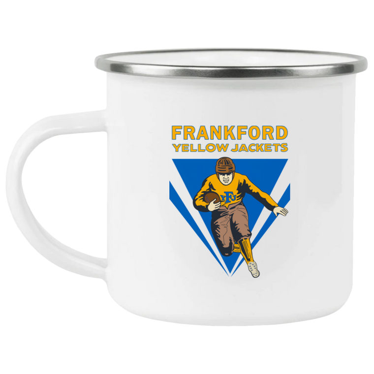 Frankford Yellow Jackets Camping Mug 12 oz. Enamel NFL Football Team Fan Apparel