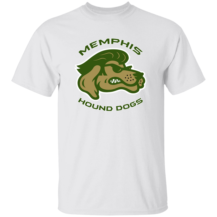 Memphis Hound Dogs T-shirt Classic NFL Football Team Fan Apparel color White Memphis Hound Dogs T-shirt Classic NFL Football Team Fan Apparel color White