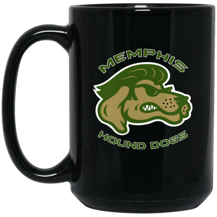 Memphis Hound Dogs Mug 15 oz. Black Glossy Ceramic NFL Football Team Drinkware Memphis Hound Dogs Mug 15 oz. Black Glossy Ceramic NFL Football Team Drinkware