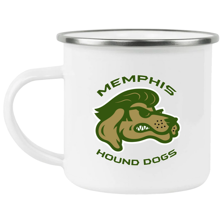 Memphis Hound Dogs Camping Mug 12 oz. Enamel NFL Football Team Drinkware