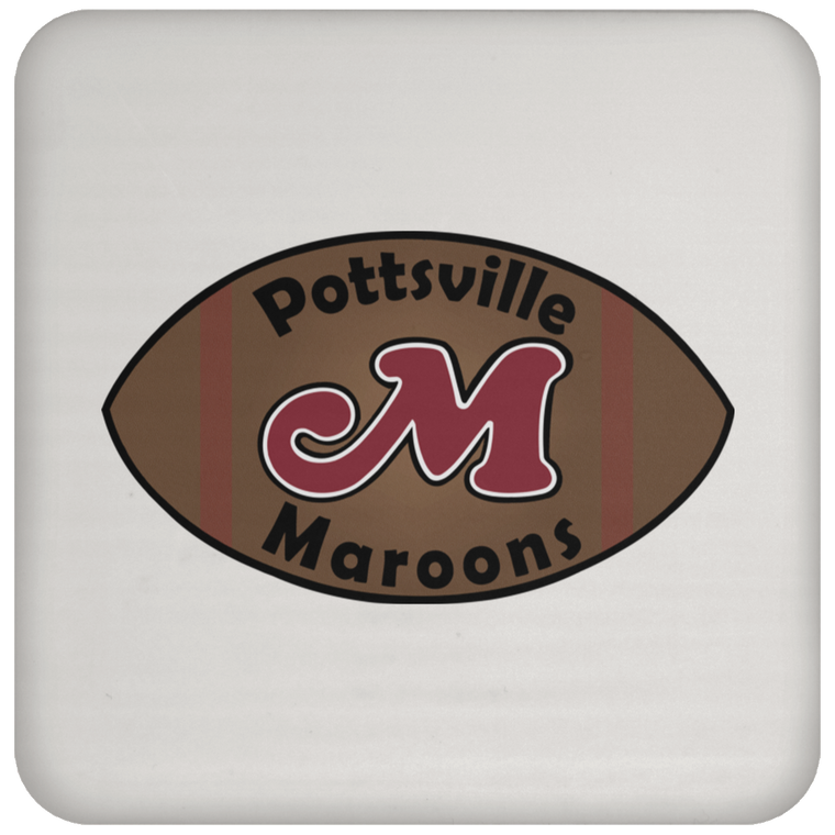 Pottsville Maroons Drink Coaster NFL Football Team Drinkware color White