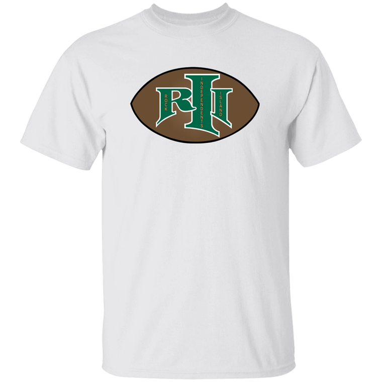 Rock Island Independents T-shirt Classic NFL Football Team Fan Apparel color White Rock Island Independents T-shirt Classic NFL Football Team Fan Apparel color White