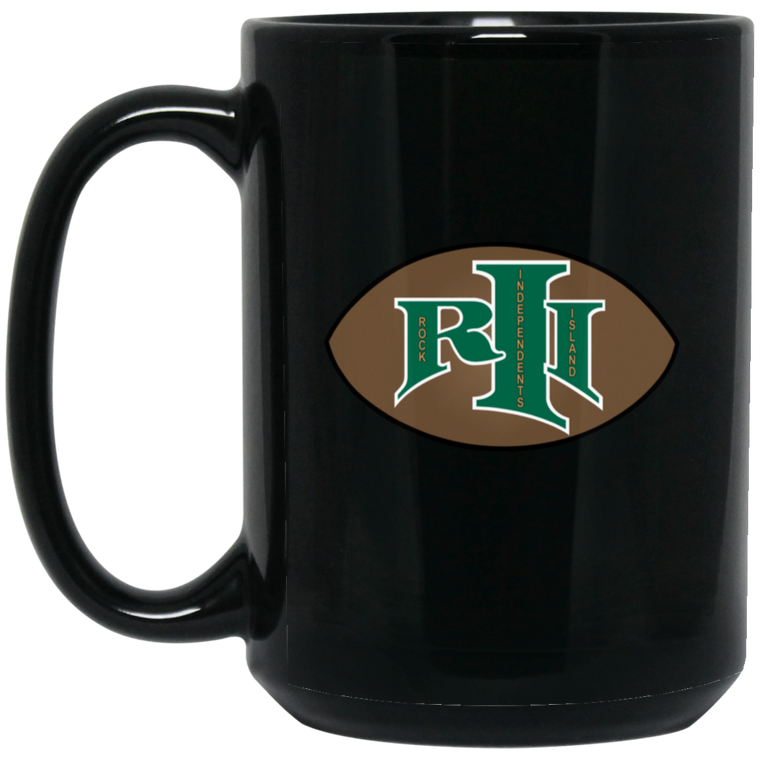 Rock Island Independents Mug 15 oz. Black Glossy Ceramic NFL Football Team Drinkware Rock Island Independents Mug 15 oz. Black Glossy Ceramic NFL Football Team Drinkware