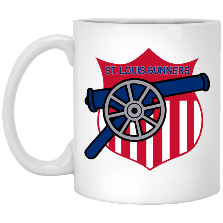St. Louis Gunners Mug 11 oz. White Glossy Ceramic NFL Football Team Drinkware St. Louis Gunners Mug 11 oz. White Glossy Ceramic NFL Football Team Drinkware