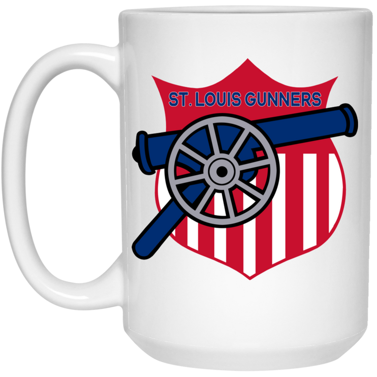 St. Louis Gunners Mug 15 oz. White Glossy Ceramic | NFL Football Team St. Louis Gunners Mug 15 oz. White Glossy Ceramic | NFL Football Team