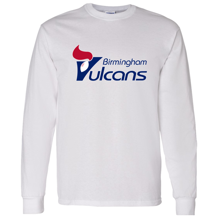 Birmingham Vulcans Long Sleeve Shirt Classic WFL Football Team color White