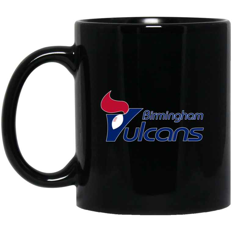 Birmingham Vulcans Mug 11 oz. Black Glossy Ceramic WFL Football Team