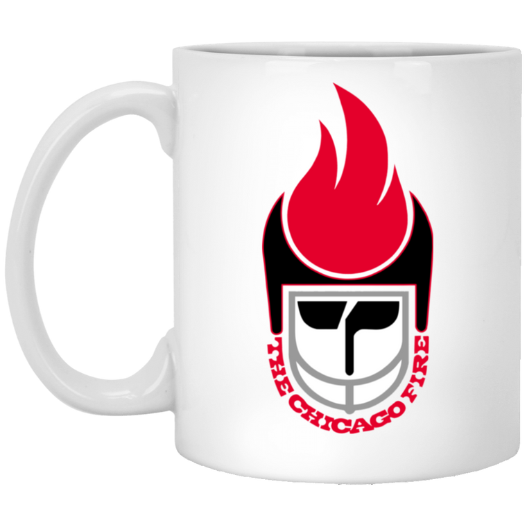 Chicago Fire Mug 11 oz. White Glossy Ceramic WFL Football Team