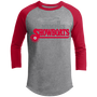 Memphis Showboats USFL Raglan Shirt 3/4 Sleeve - Heather Grey/B