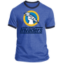 Oakland Invaders USFL Ringer Tee Shirt - Heather Royal/Navy