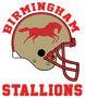 Birmingham Stallions USFL Helmet Sensation Long Sleeve Shirt Logo Detail