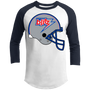 Chicago Blitz Helmet Raglan Shirt 3/4 Sleeve Franchise in White/Navy