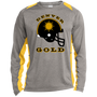 Denver Gold Helmet Long Sleeve Shirt Colorblock Challenger in Vintage Heather/Gold