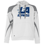 Los Angeles Express Athletic Hoodie Contender in White/Charcoal Heather