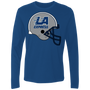 Los Angeles Express USFL Long Sleeve Shirt Legend Helmet Detail in Royal