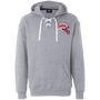 Memphis Showboats Helmet Hoodie Heavyweight Lace in Oxford Grey