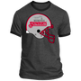 Memphis Showboats USFL T-shirt Rarified Ringer Helmet Detail in Dark Heather/Jet Black