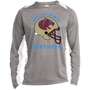 Michigan Panthers Helmet Long Sleeve Shirt Colorblock Challenger in Vintage Heather/White