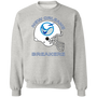 New Orleans Breakers Helmet Sweatshirt Classic Crewneck in Ash