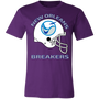 New Orleans Breakers Helmet T-shirt Classic in Team Purple