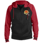 Philadelphia Stars USFL Hoodie Front Zip Sport Wick - Black/Deep Red