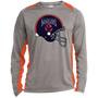 Pittsburgh Maulers USFL Colorblock Activewear Long Sleeve Shirt - Vintage Heather/Deep Orange