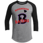 Birmingham Black Barons Raglan Shirt Negro League Baseball color Heather Grey/Black