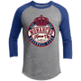 Kansas City Monarchs Raglan Shirt Negro League Baseball color Heather Grey/Royal