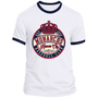 Kansas City Monarchs T-shirt Ringer Negro League Baseball color White/Navy