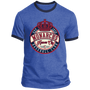 Kansas City Monarchs T-shirt Ringer Negro League Baseball color Heather Royal/Navy