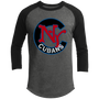 New York Cubans Raglan Shirt Negro League Baseball color Dark Heather Grey/Black