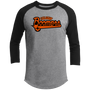 Calgary Boomers Raglan Shirt NASL Soccer color Heather Grey/Black