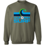 California Surf Sweatshirt Classic Crewneck NASL Soccer color Military Green