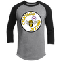 Chicago Sting Raglan Shirt Franchise NASL Soccer color Heather Grey/Black