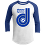 Denver Dynamos Raglan Shirt Franchise NASL Soccer color White/Navy Blue
