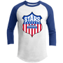 Houston Stars Raglan Shirt Franchise NASL Soccer color White/Royal Blue