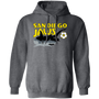 San Diego Jaws Hoodie Pullover Classic NASL Soccer color Dark Heather