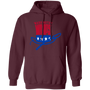 Washington Whips Hoodie Pullover Classic NASL Soccer color Maroon Red