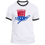 Washington Whips T-shirt Ringer NASL Soccer color White/Navy