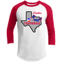 Dallas Chaparrals Raglan Shirt Franchise ABA Basketball color White/Red