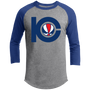 Kentucky Colonels Raglan Shirt Franchise ABA Basketball color Heather Grey/Royal Blue