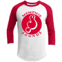 Memphis Sounds Raglan Shirt Franchise ABA Basketball color White/Red
