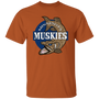 Minnesota Muskies T-shirt Classic ABA Basketball color Texas Orange