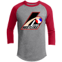 Baltimore Hustlers Raglan Shirt Franchise ABA Basketball color Heather Grey/Red